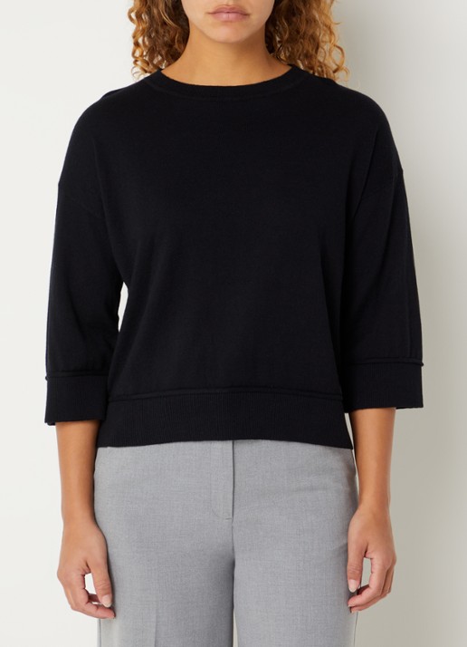 Benetton Fijngebreide pullover in wolblend