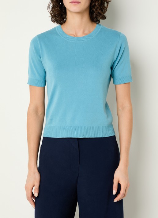 Benetton Fijngebreide pullover met ronde hals