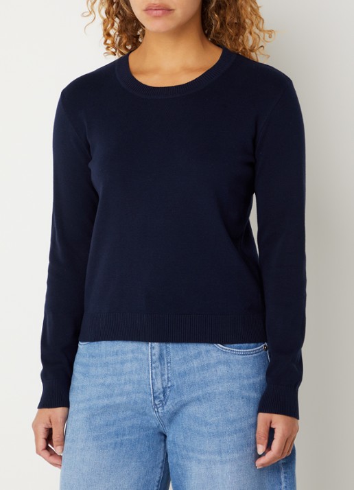 Benetton Fijngebreide pullover met ronde hals