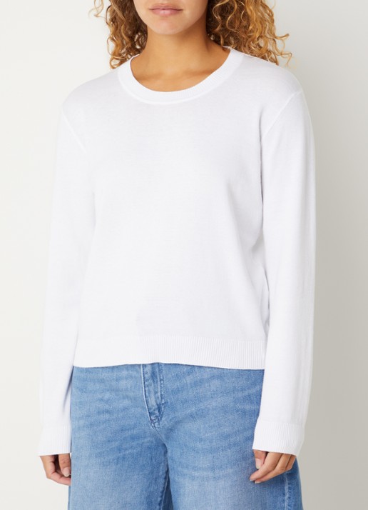 Benetton Fijngebreide pullover met ronde hals