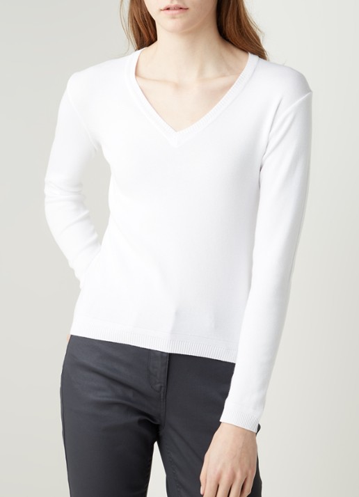 Benetton Fijngebreide pullover met V-hals