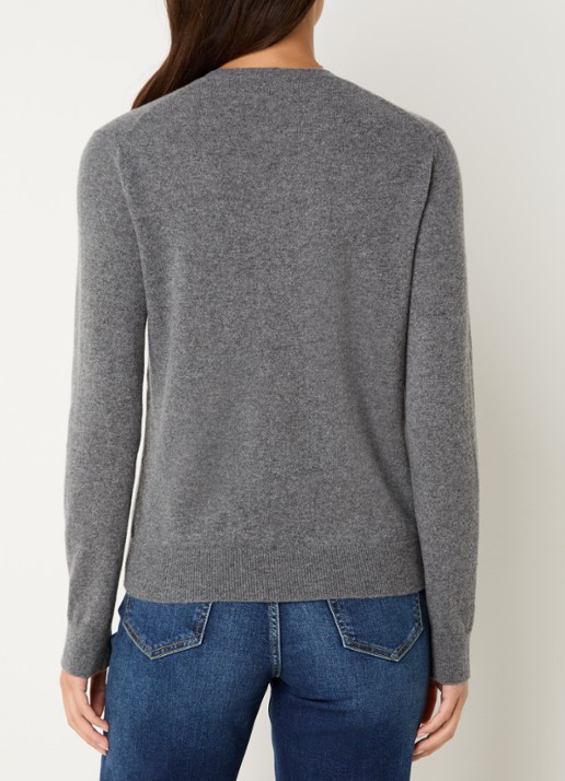 Benetton Fijngebreide pullover van kasjmier - achterkant 2 grijs