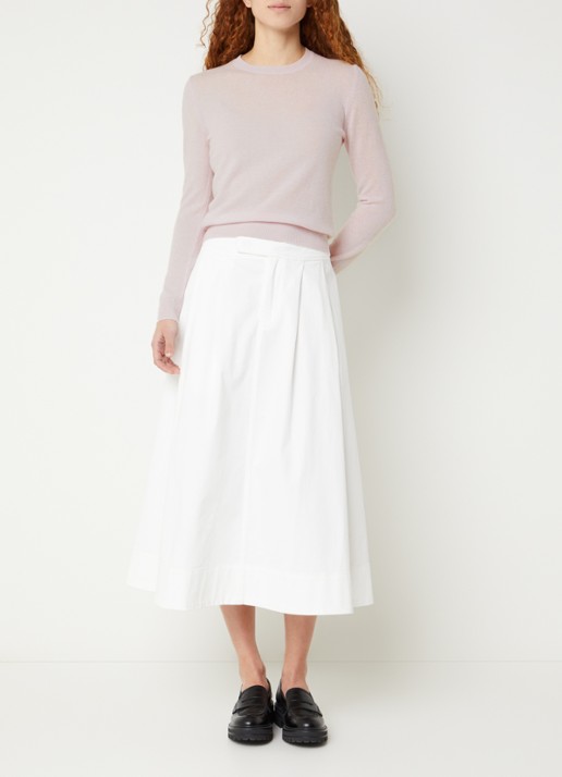 Benetton Fijngebreide pullover van merino wol - voorkant 2 lichtroze 189