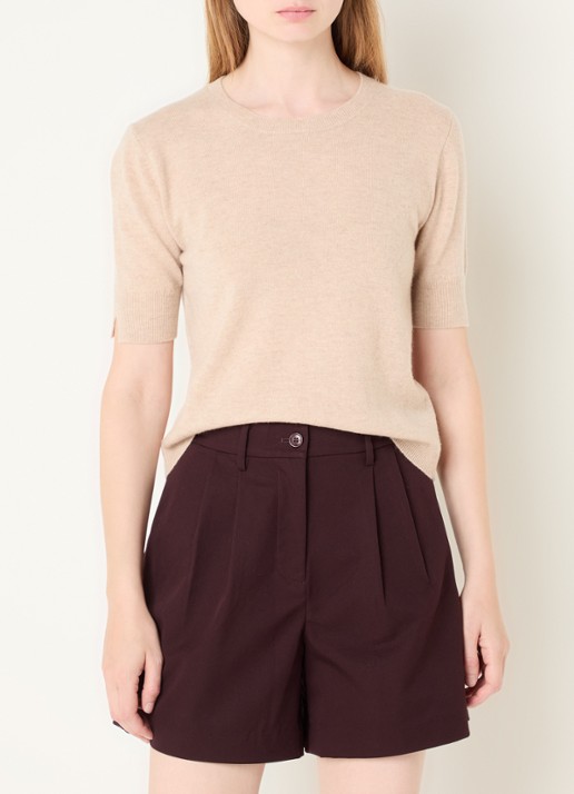 Benetton Fijngebreide top van scheerwol - detail 2 beige