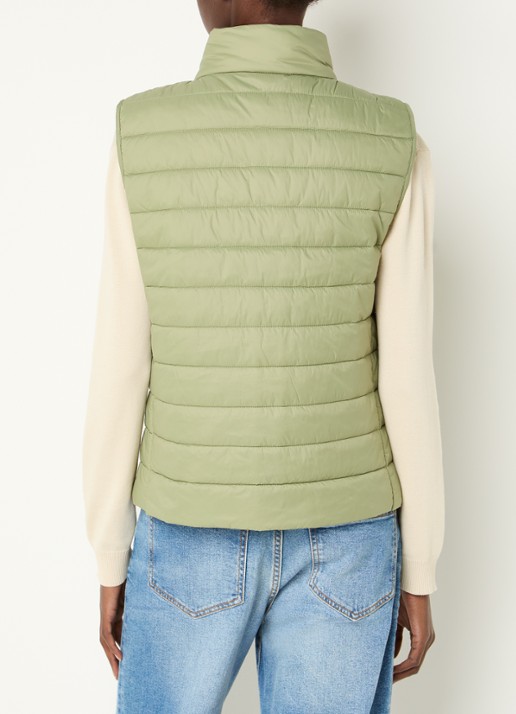 Benetton Gewatteerde bodywarmer met waterafstotende coating - achterkant lichtgroen