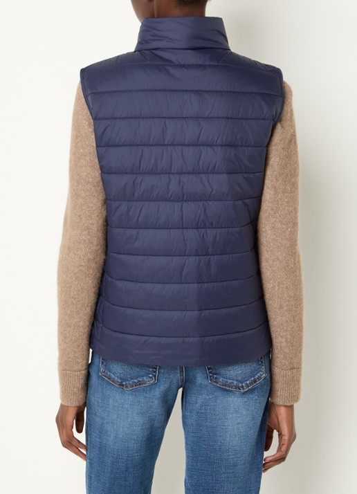 Benetton Gewatteerde bodywarmer met waterafstotende coating - achterkant 4 donkerblauw