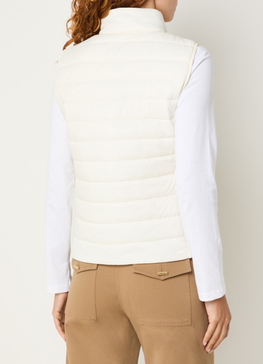 Benetton Gewatteerde bodywarmer met waterafstotende coating - achterkant zand