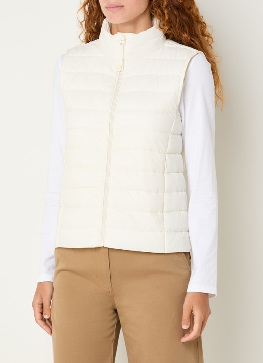 Benetton Gewatteerde bodywarmer met waterafstotende coating - detail 2 zand