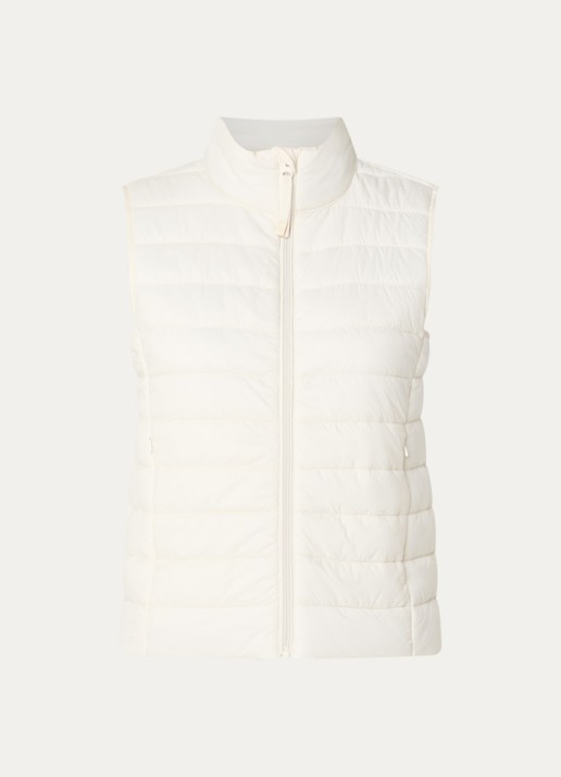 Benetton Gewatteerde bodywarmer met waterafstotende coating - voorkant 3 zand