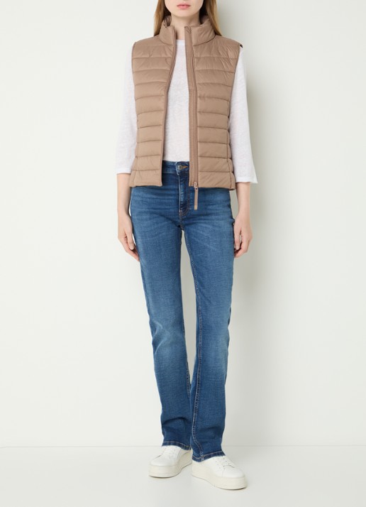 Benetton Gewatteerde bodywarmer met waterafstotende coating - voorkant 4 groen