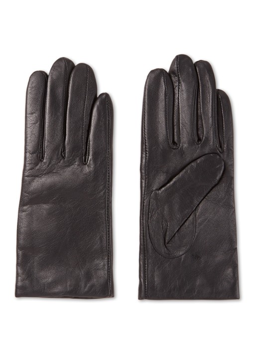 Benetton Handschoenen van schapenleer - voorkant zwart
