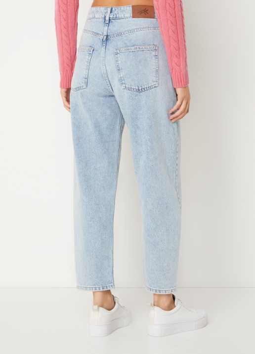 Benetton High waist cropped straight leg jeans - achterkant 5 indigo