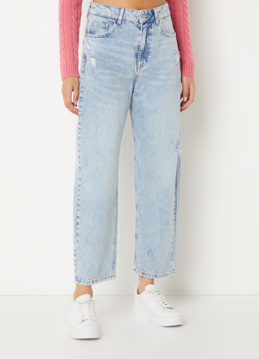 Benetton High waist cropped straight leg jeans