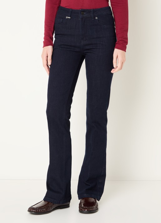 Benetton High waist flared fit jeans met donkere wassing