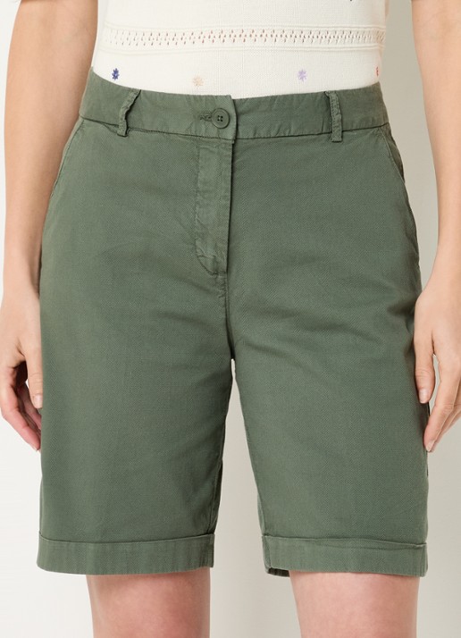 Benetton High waist regular fit korte broek met steekzakken