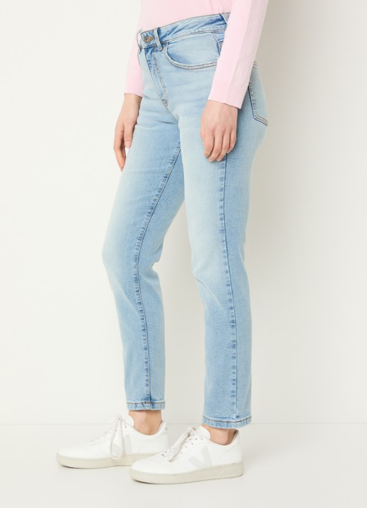 Benetton High waist skinny jeans in  katoenblend met steekzakken - detail 5 lichtblauw
