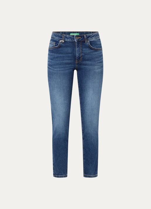 Benetton High waist skinny jeans in  katoenblend met steekzakken - voorkant 2 jeans
