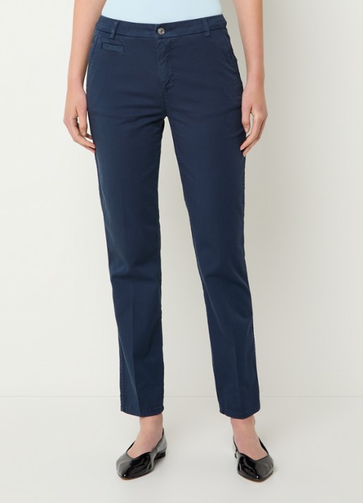 Benetton High waist slim fit chino met steekzakken