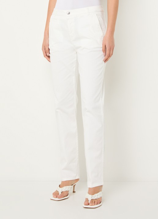 Benetton High waist slim fit chino met steekzakken