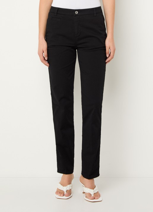 Benetton High waist slim fit chino met steekzakken