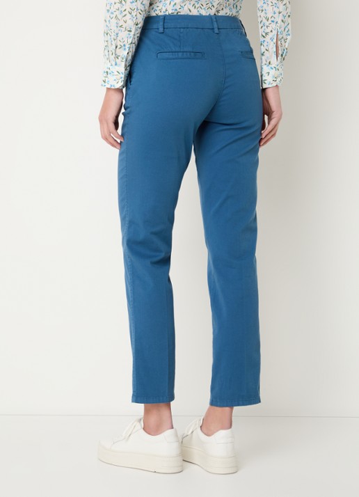 Benetton High waist slim fit chino met steekzakken - achterkant turquoise