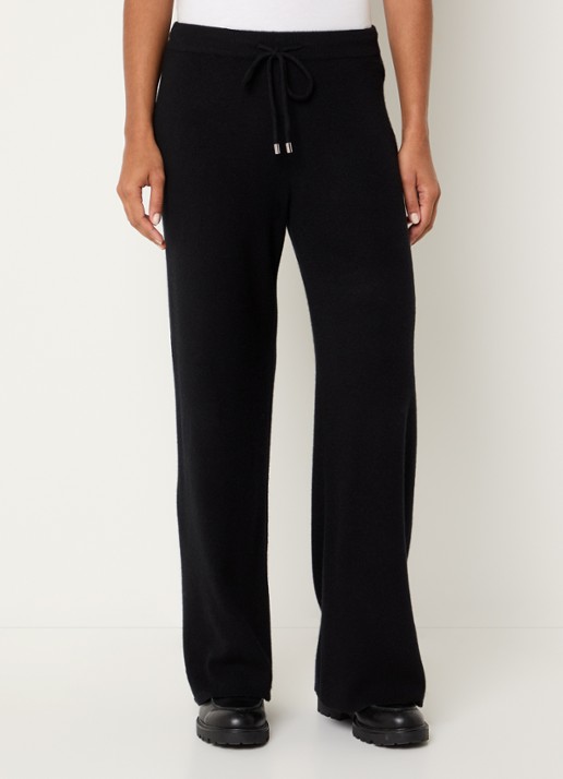 Benetton High waist straight fit broek in kasjmier wolblend