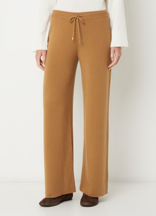 Benetton High waist straight fit broek in kasjmier wolblend