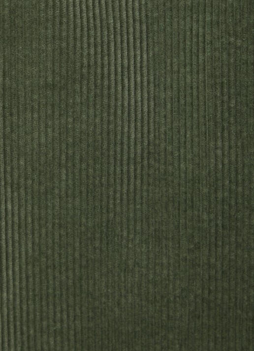 Benetton High waist straight fit broek van corduroy met steekzakken - detail 5 groen