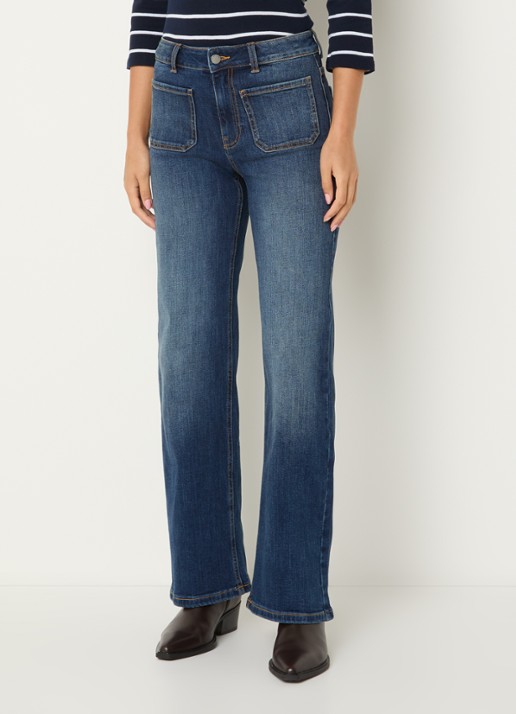 Benetton High waist straight leg jeans met steekzakken