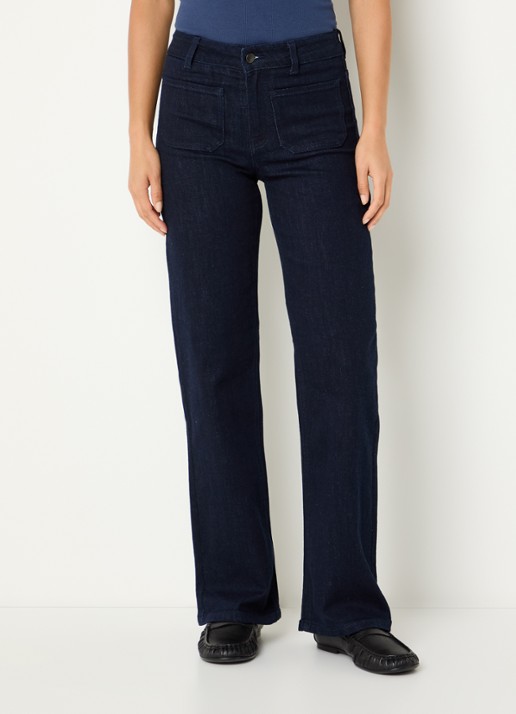 Benetton High waist straight leg jeans met steekzakken