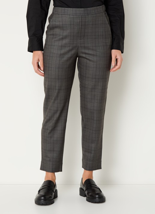 Benetton High waist tapered fit pantalon met steekzakken