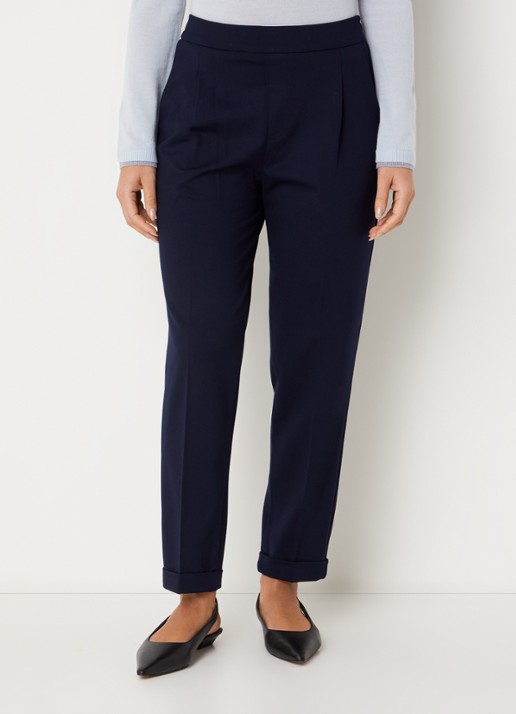 Benetton High waist tapered fit pantalon met steekzakken