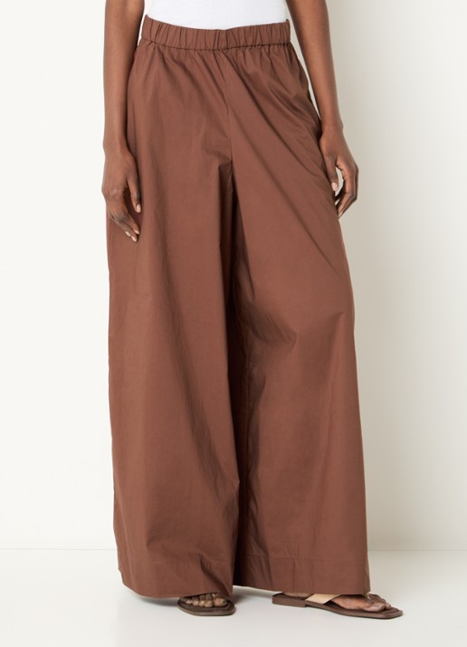 Benetton High waist wide fit broek met steekzakken