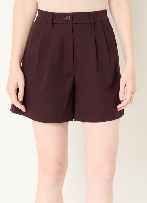 Benetton High waist wide fit korte broek met steekzakken