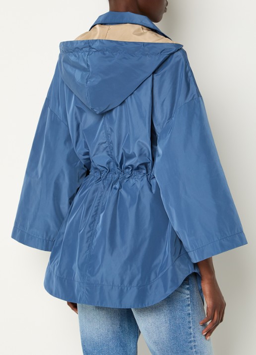 Benetton Jack met capuchon en klepzakken - achterkant 4 blauw