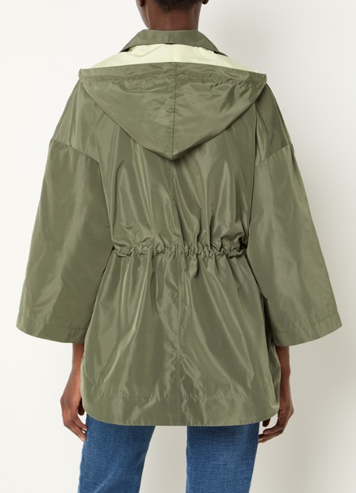 Benetton Jack met capuchon en klepzakken - achterkant 3 groen