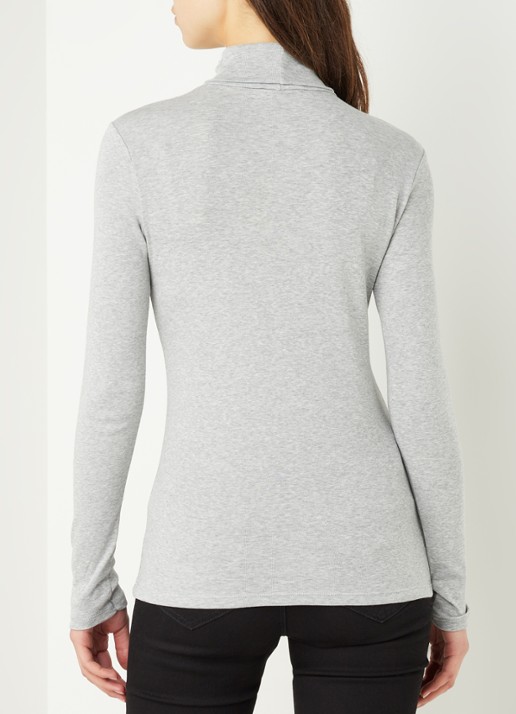 Benetton Longsleeve met col - achterkant lichtgrijs