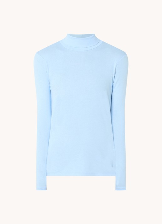 Benetton Longsleeve met col - voorkant lichtblauw