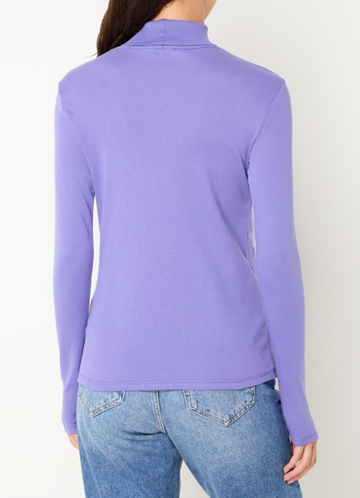 Benetton Longsleeve met col - achterkant 2 lavendel
