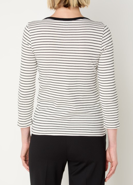 Benetton Longsleeve met streepprint - achterkant 3 zwart