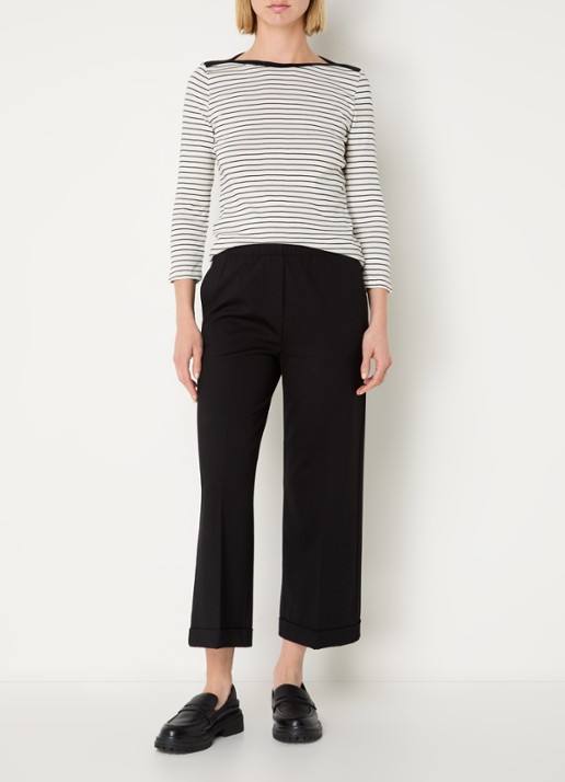 Benetton Longsleeve met streepprint - voorkant 2 zwart