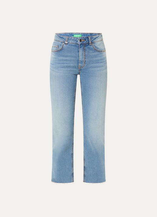 Benetton Mid waist cropped bootcut jeans met steekzakken - voorkant 3 jeans