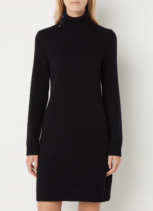 Benetton Midi jurk in wolblend met col