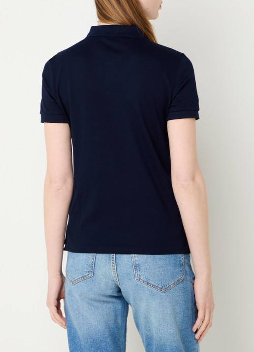 Benetton Polo met logo - achterkant donkerblauw