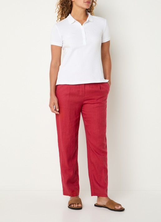 Benetton Polo met logo - voorkant 3 gebroken wit