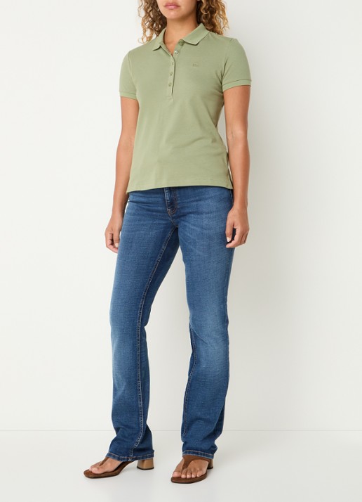 Benetton Polo met logo - voorkant 2 lindegroen