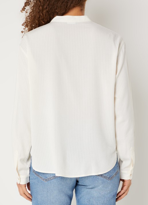Benetton Semi-transparante tuniek met ronde hals - achterkant creme