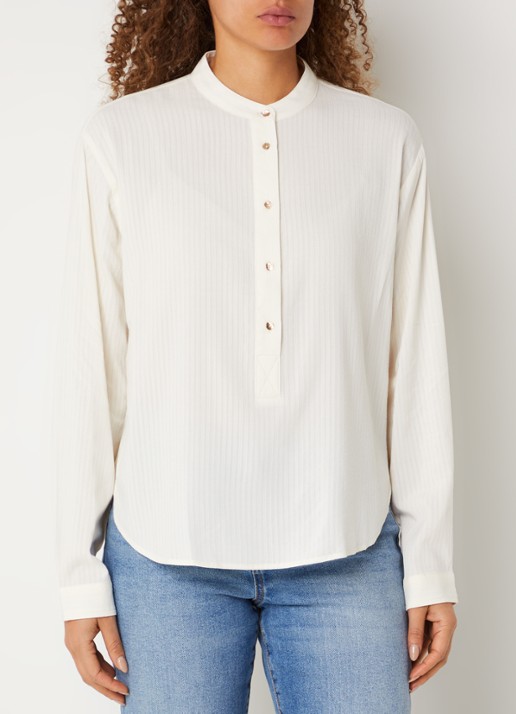 Benetton Semi-transparante tuniek met ronde hals