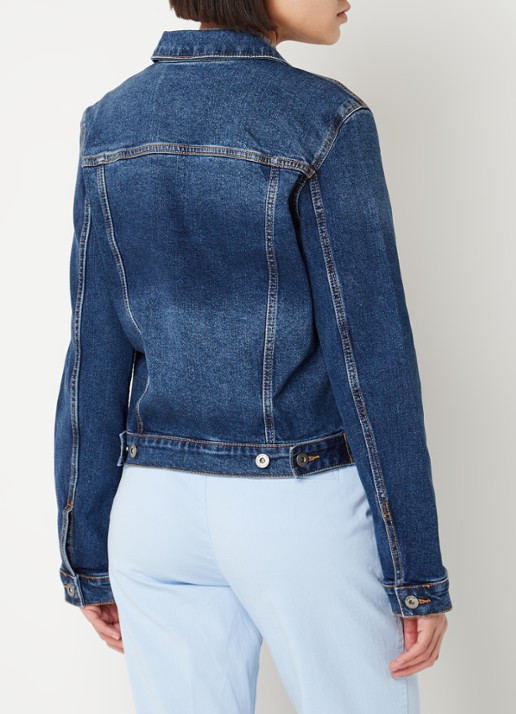 Benetton Spijkerjas met borstzakken - achterkant 2 indigo