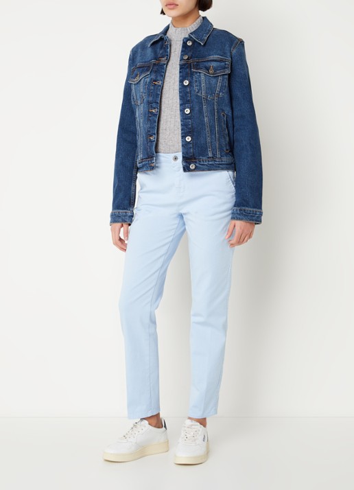 Benetton Spijkerjas met borstzakken - voorkant 4 indigo